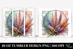 Wooden Stained Heather Watercolor Splash 20 Oz Tumbler Product Image 1