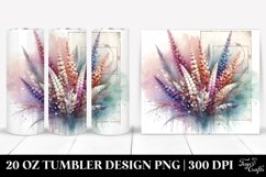 Wooden Stained Heather Watercolor Splash 20 Oz Tumbler Product Image 1
