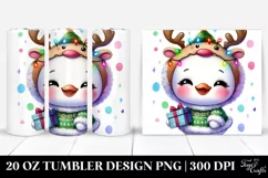 Enthusiastic Swan with Reindeer Horns 20 Oz Tumbler Product Image 1