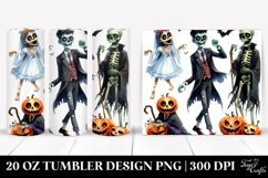 Halloween Undead Watercolor Clipart 20 Oz Tumbler Product Image 1