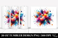 Colorful Watercolor Splash | 20 Oz Tumbler Product Image 1