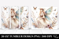 Washed Watercolor Boho Fairy | 20 oz Tumbler Product Image 1