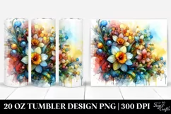 Colorful Stained Daffodil | 20 oz Tumbler Product Image 1