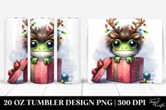 Expressive Frog with Crazy Haircut 20 Oz Tumbler Product Image 1