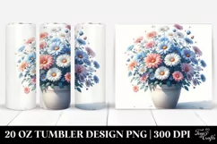 Colorful Daisy Pot | 20 Oz Tumbler Product Image 1
