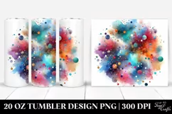 Colorful Glittery Watercolor Texture | 20 Oz Tumbler Product Image 1
