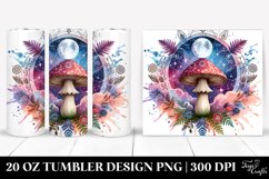 Vibrant Magical Mushroom Clipart 20 Oz Tumbler Product Image 1