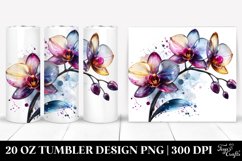 Orchid Watercolor Splash | Tumbler Product Image 1