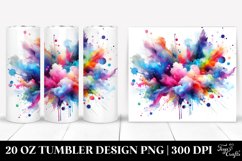 Colorful Watercolor Splash | 20 Oz Tumbler Product Image 1