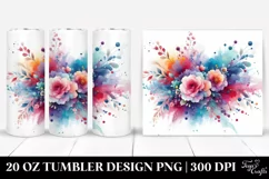 Colorful Watercolor Splash | 20 Oz Tumbler Product Image 1