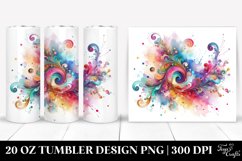 Colorful Watercolor Splash | 20 Oz Tumbler Product Image 1