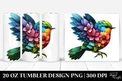 Bird Plant 3D. 20 Oz Tumbler Design Product Image 1
