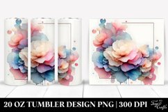 Begonia Watercolor Splash 20 Oz Tumbler Product Image 1