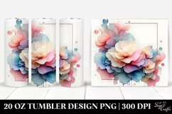 Begonia Watercolor Splash 20 Oz Tumbler Product Image 1