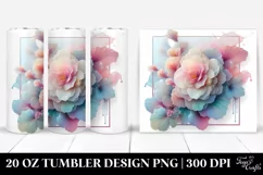 Begonia Watercolor Splash 20 Oz Tumbler Product Image 1