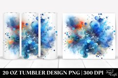 Colorful Blueis Watercolor Particles | 20 Oz Tumbler Product Image 1