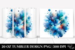 Colorful Blueis Watercolor Particles | 20 Oz Tumbler Product Image 1