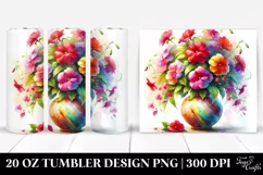 Colorful Impatiens Vase | Tumbler Product Image 1