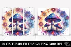 Vibrant Magical Mushroom Clipart 20 Oz Tumbler Product Image 1