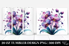 Orchid Watercolor Splash | Tumbler Product Image 1