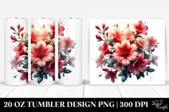 Shiny Azalea Watercolor Splash | Tumbler Product Image 1