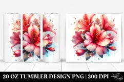 Shiny Azalea Watercolor Splash | Tumbler Product Image 1