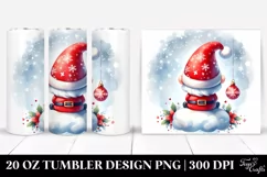 Cute Christmas Gnomes on Cloud | 20 oz Tumbler Product Image 1