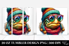 Vibrant Turtle Portrait | 20 oz Tumbler Product Image 1