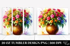 Vibrant Colorful Impatiens Vase | 20 Oz Tumbler Product Image 1