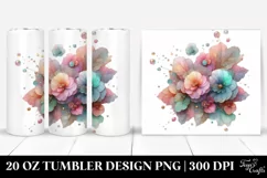 Abstract Begonia Clipart 20 Oz Tumbler Product Image 1