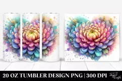 Pastel Chrysanthemum Heart | 20 oz Tumbler Product Image 1