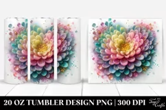 Pastel Chrysanthemum Heart | 20 oz Tumbler Product Image 1
