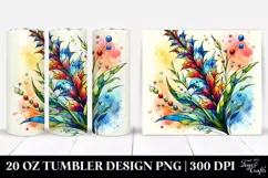 Colorful Stained Hummingbird | 20 Oz Tumbler Product Image 1