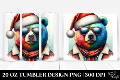 Colorful Bear Portrait | 20 oz Tumbler Product Image 1