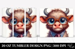 Cow Portrait Big Eyes | 20 oz Tumbler Product Image 1