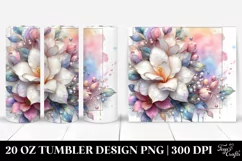 Shiny Abstract Gardenia, 20 Oz Tumbler Product Image 1