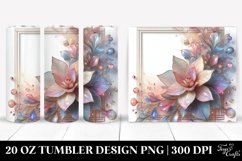 Stained Gardenia Watercolor Splash 20 Oz Tumbler Product Image 1