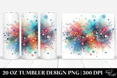 Colorful Watercolor Particle | 20 oz Tumbler Product Image 1