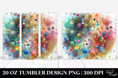 Colorful Watercolor Particle | 20 oz Tumbler Product Image 1