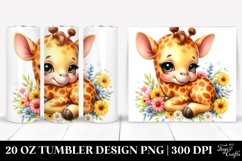 Cute Baby Giraffe Smiling | 20 Oz Tumbler Product Image 1