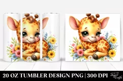 Cute Baby Giraffe Smiling | 20 Oz Tumbler Product Image 1