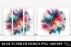 Colorful Glittery Watercolor Particles | 20 Oz Tumbler Product Image 1