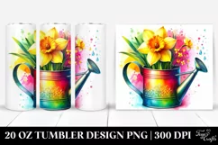 Vibrant Colorful Daffodil Can | 20 Oz Tumbler Product Image 1