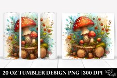 Wooden Stained Mushroom | 20 oz Tumbler Product Image 1