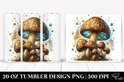 Wooden Stained Mushroom | 20 oz Tumbler Product Image 1