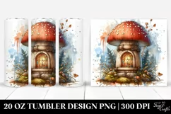 Wooden Stained Mushroom | 20 oz Tumbler Product Image 1