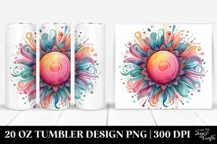 Pastel Sun Watercolor Design | 20 Oz Tumbler Product Image 1
