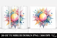 Pastel Sun Watercolor Design | 20 Oz Tumbler Product Image 1