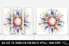 Pastel Sun Watercolor Design | 20 Oz Tumbler Product Image 1