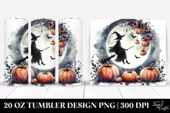 Washed Watercolor Simple Witch | 20 oz Tumbler Product Image 1